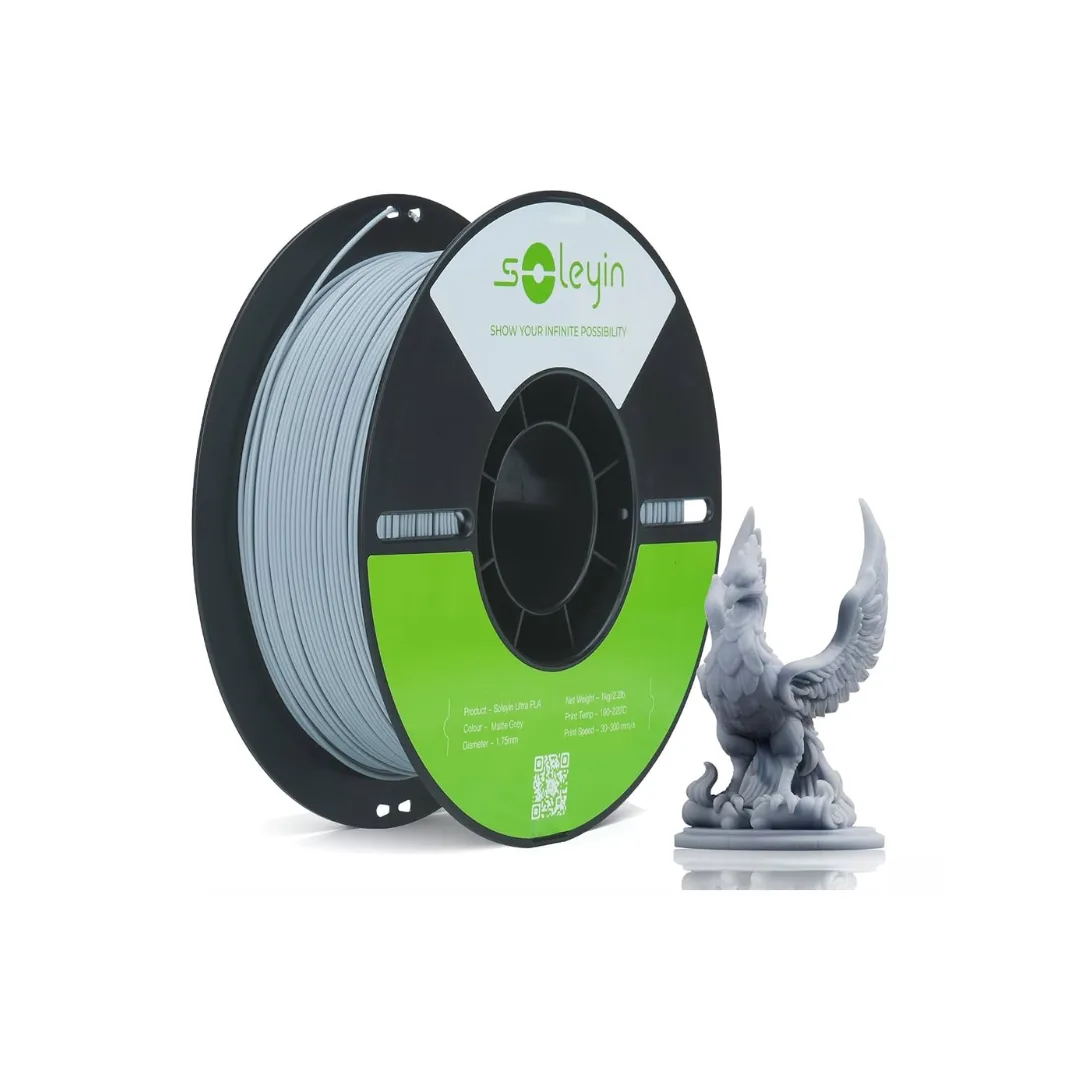 Soleyin Ultra PLA Matte Grey 1.75mm 1kg — Mallar, Bakı (2)