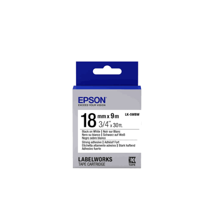 Epson LabelWorks LK-5WBW C53S655012 Strong Adhesive Etiket Lenti 18 mm x 9 m — Elektronika, Bakı (3)