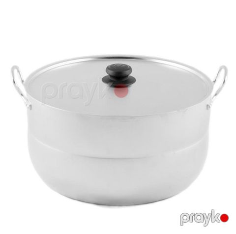Alüminium qazan "Калитва" 1150, 2 tutacaq, metal qapaq, 15 L — Bakı
