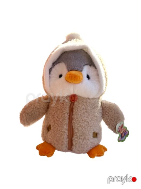 Yumşaq oyuncaq kapişonlu pinqvin, uşaqlar üçün, 30 sm - EkoShop_0067 — Bakı