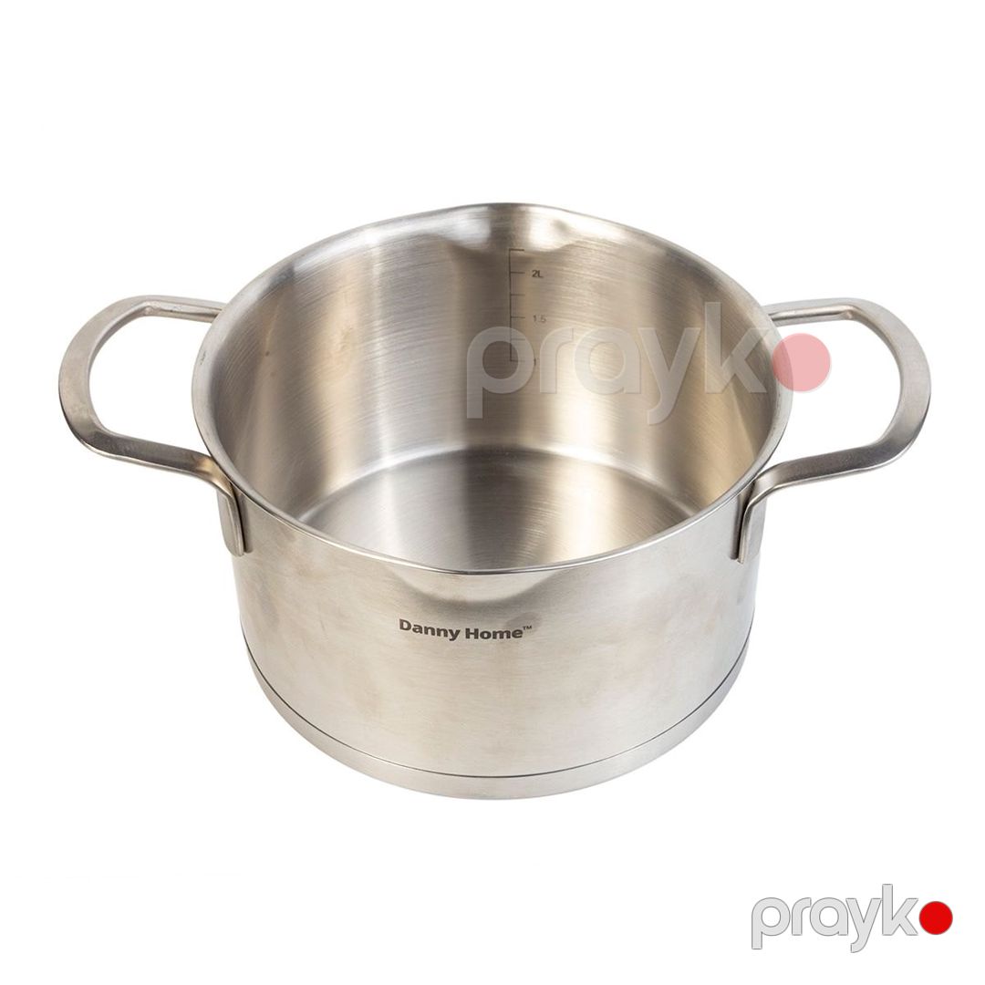 Qazan Danny Home, 30x18x10.5 sm, 2.6 l, alüminium/şüşə, gümüşü/şəffaf — Mallar, Bakı (2)