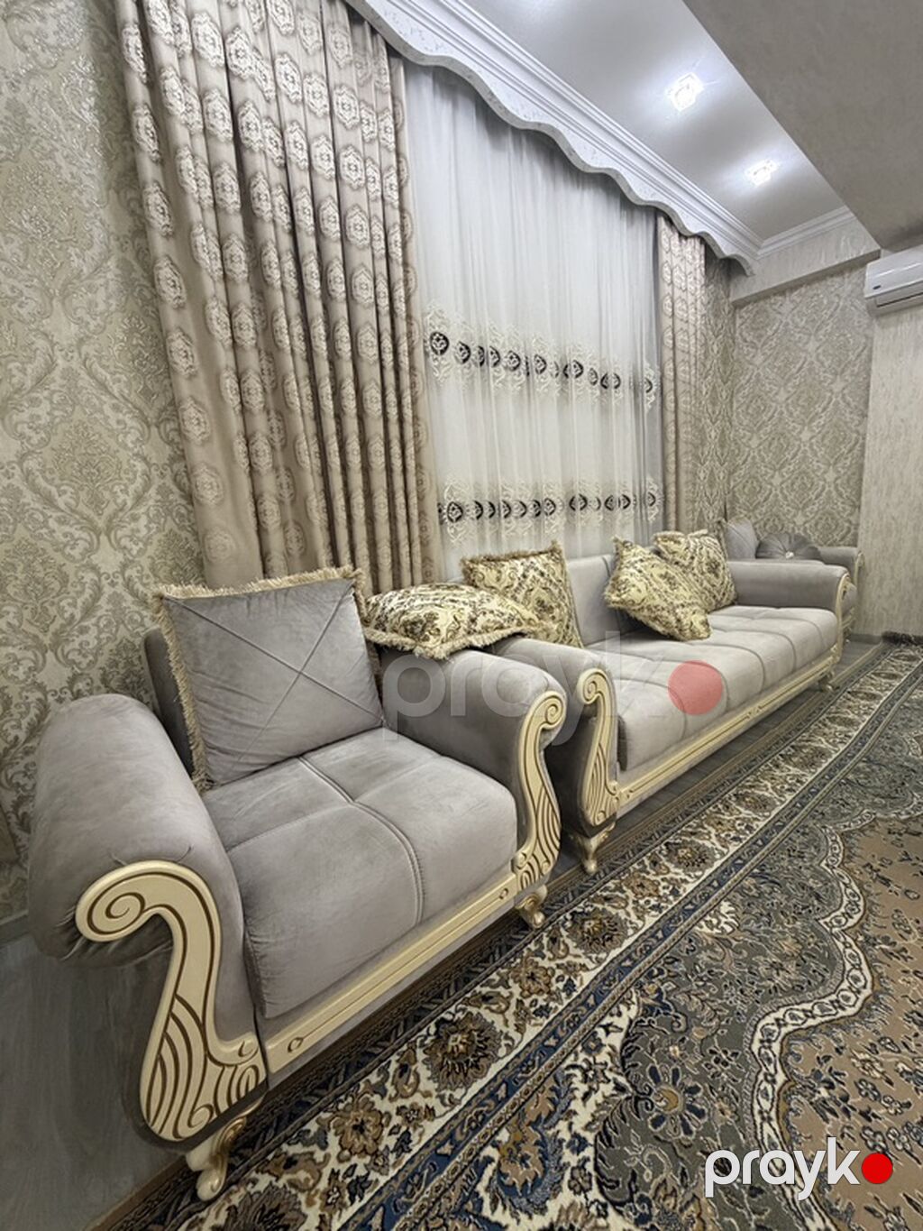 Yeni, Klassik divan, 2 kreslo, Bazalı, Açılan — Yumşaq mobilya dəstləri, Bakı (4)
