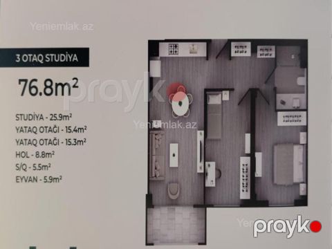 Satılır 3 otaqlı Bina evi menzil (Yeni tikili), 80 m², Suraxanı rayonu — Bakı