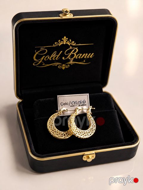Sırğa 11349 qadınlar üçün, qızıl 585 əyar, qızılı — Bakı