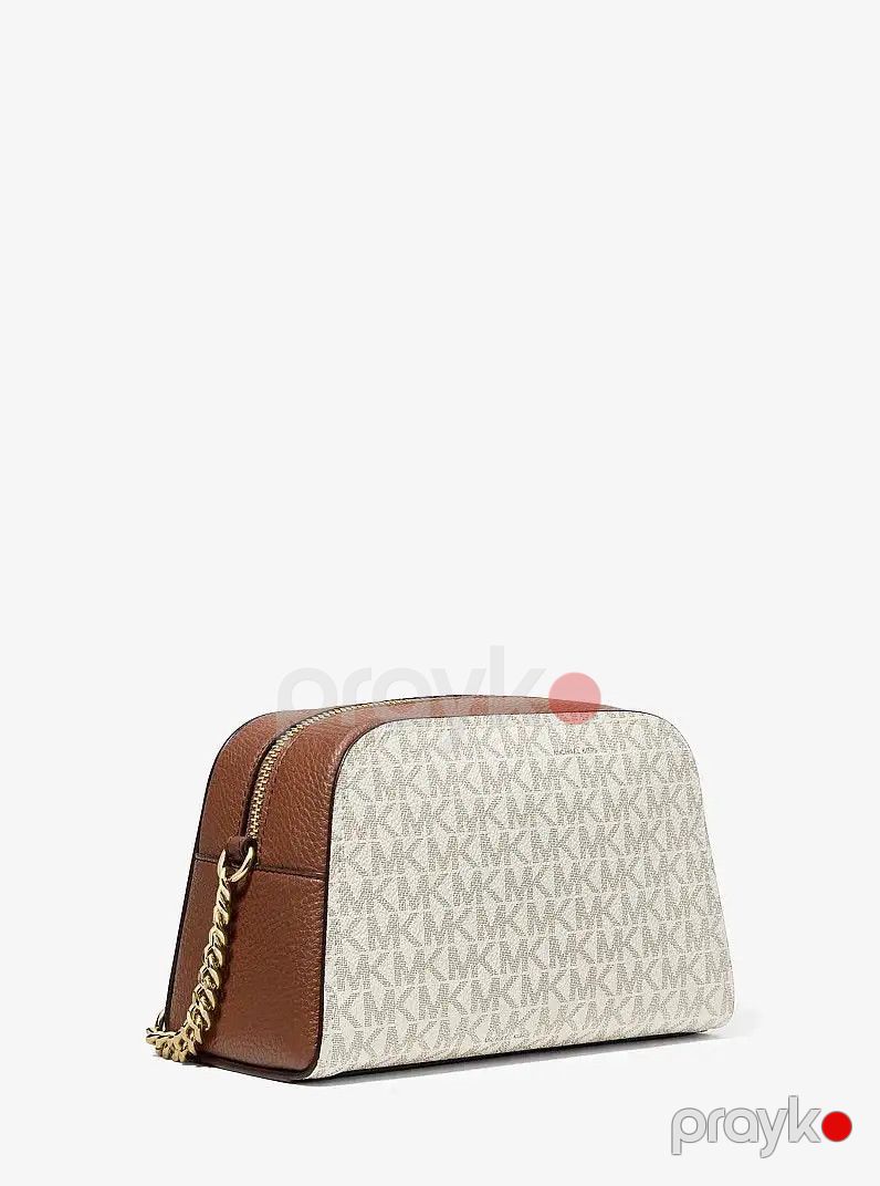 Kross-bodi çanta Michael Kors Ashton, bej/qəhvəyi, kanvas, 13.3 sm — Mallar, Bakı (3)