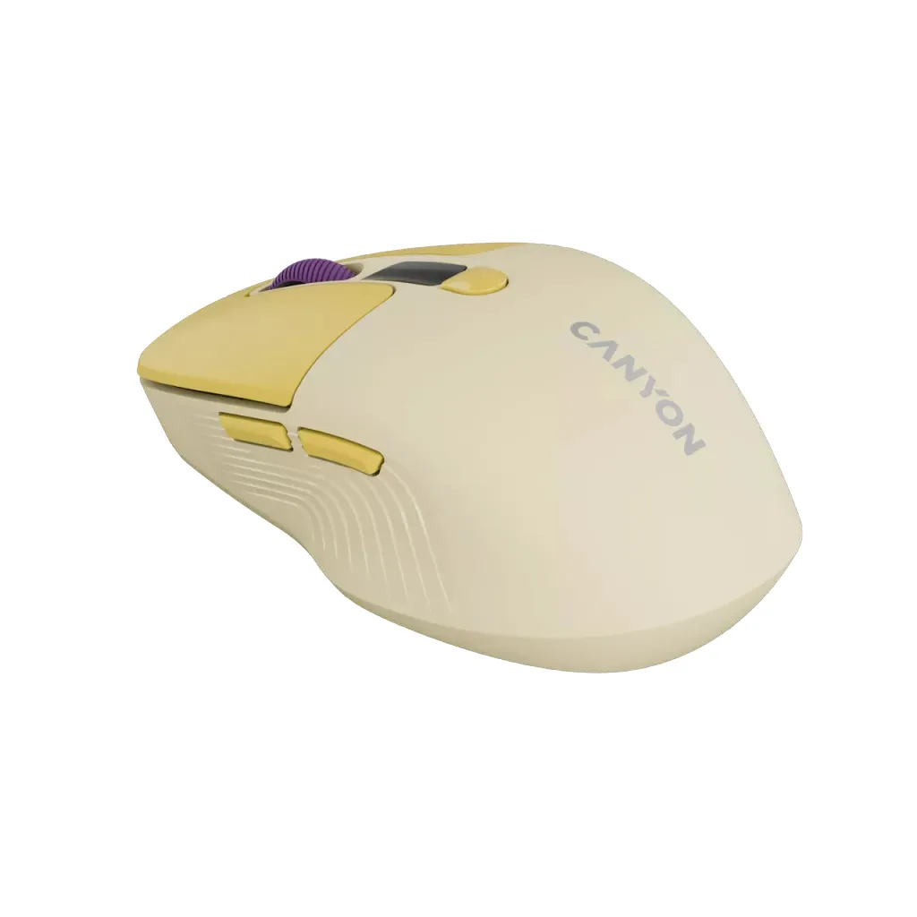 Mouse Canyon MW-26 LCD Silent Dual Mode Wireless Yellow — Mallar, Bakı (3)
