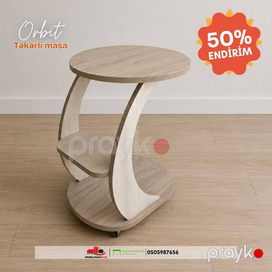 Təkərli jurnal masası Orbit Endirimlə — Mebel, Bakı (2)