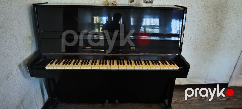 Upright pianino – qara laklı korpus, klassik düz dizayn. - 88 klaviş — Pianino və digər klaviş alətləri, Digah (2)