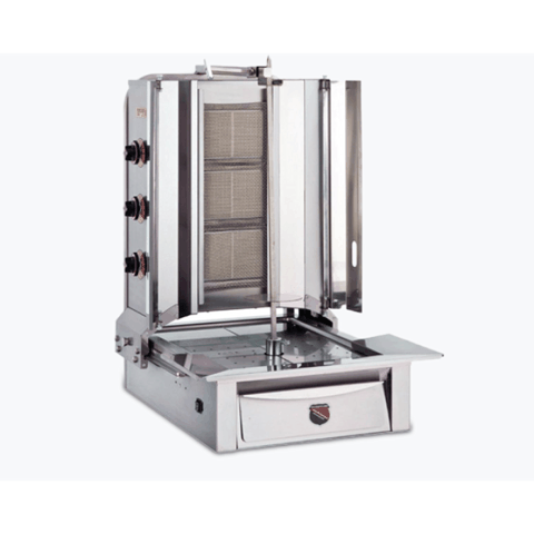 Silverinox Dönər Aparatı – 3-lü, Peşəkar Model — Bakı
