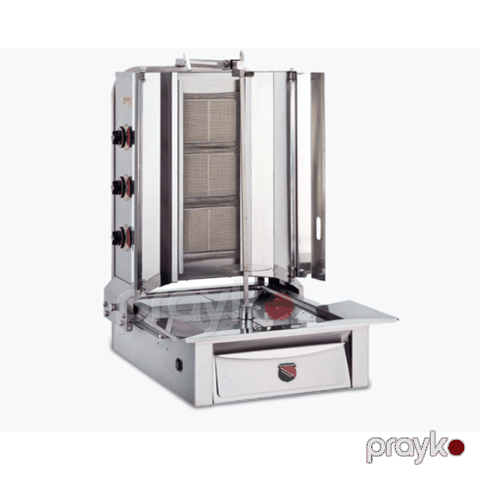 Silverinox Dönər Aparatı – 3-lü, Peşəkar Model — Bakı