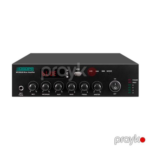 Peşəkar MP250UB Rəqəmsal Mikser Gücləndirici (250W) Sənaye Akustik Yayım Sistemi — Bakı