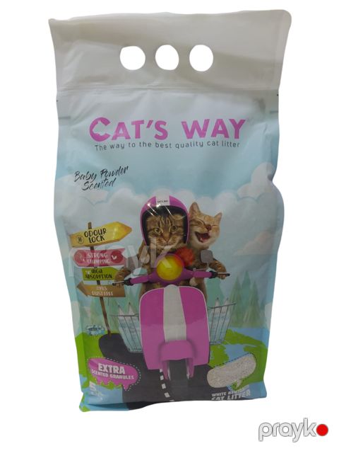 Pişiklər üçün topalanan doldurucu Cats Way Baby Powder, 5 l — Bakı
