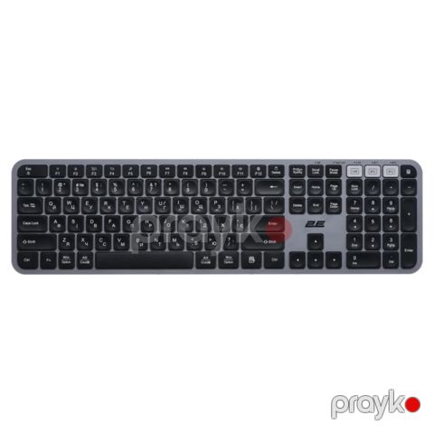2E Keyboard membrane KS240 110key, Wl/bt, En/uk, grey-black (2E-KS240WG_UA) — Pctech — Periferiya cihazları