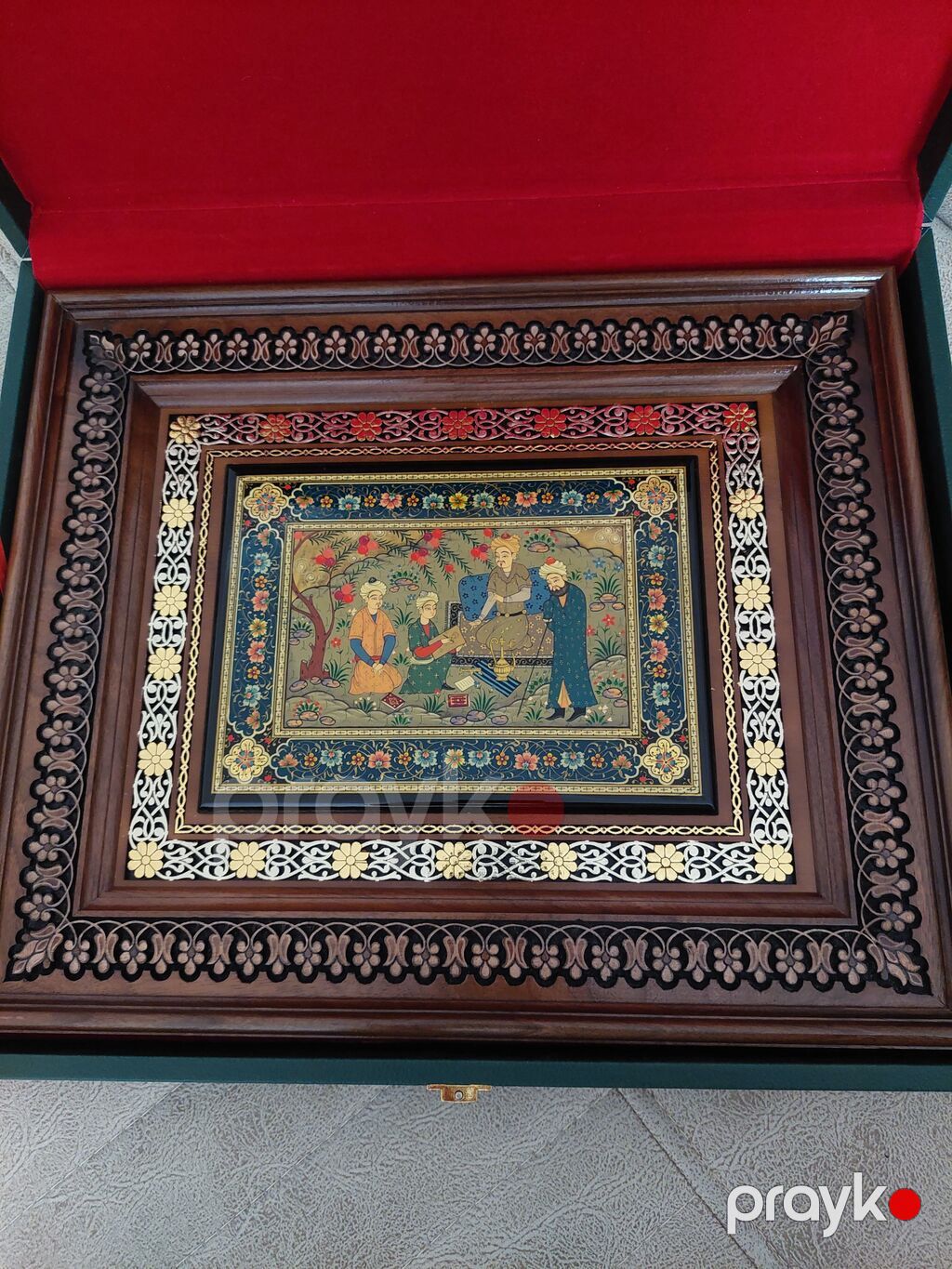 Əl işi miniatür tablo – oyma çərçivəli, hədiyyə qutusu ilə — Şəkillər, plakatlular və çərçivələr, Bakı (2)