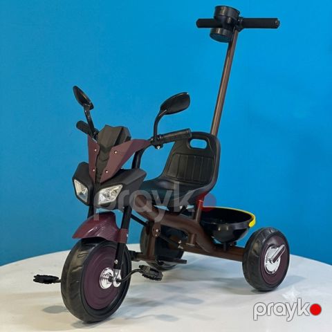Uşaq üçtəkərli velosipedi, metal, 1-5 yaş, bənövşəyi/qara — Bakı
