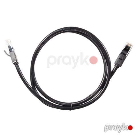 Cat 6 U/utp Rounded Lan Cable Black 1m (20159) — Bakı
