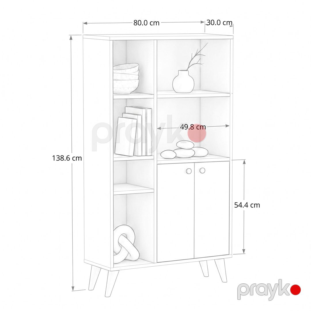 Şkaf 2791674, Ldsp, ağ, 140x80x30 sm — Şkaflar, Bakı (2)
