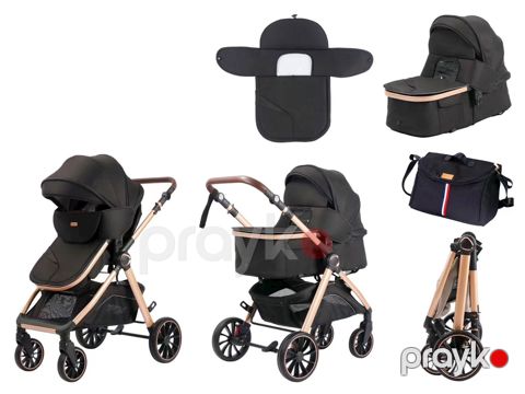 Uşaq arabası Kidilo X1-DA, qara — Bakı