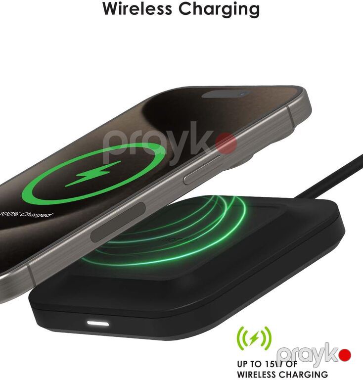 Mophie Universal Wireless Charge Pad - 15W Fast Charging for Qi-Enabled Devices — Smartfonlar, Bakı (7)