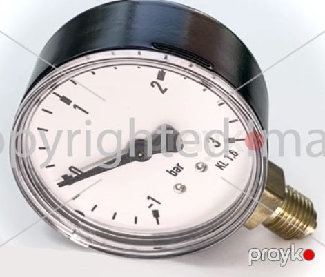 Manovakuummetr qliserin dolğulu (–1 +3 Bar, 63 mm, 1/4") — Bakı