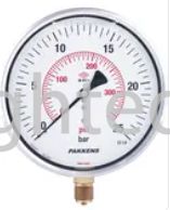 Manometr gliserin dolğulu (0-100 bar 160 mm 1/2") Pakkens 1601001112 — Bakı