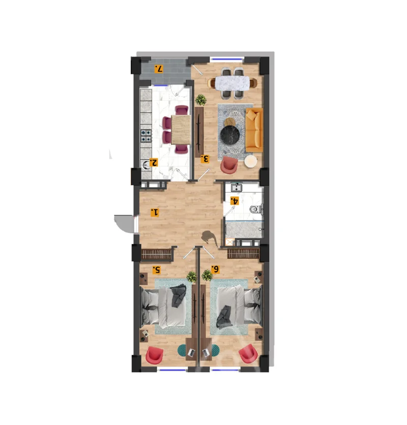 3 otaqlı mənzil, 111 m², Nicat Mustafayev Küçəsi — Mənzil, Bakı (5)