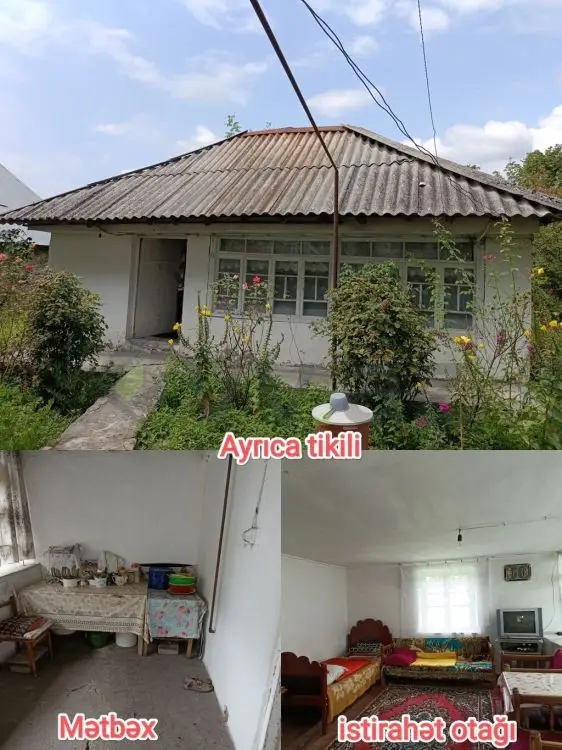 4 otaqlı Həyət evi Satılır, Şəki — Ev, villa, Şəki (7)