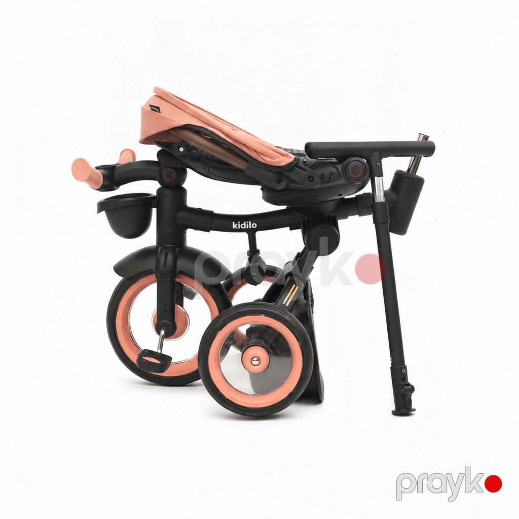Uşaq üçün üçtəkərli velosiped Kidilo 3123 1-5 yaş, plastik/metal, çəhrayı — Mallar, Bakı (2)