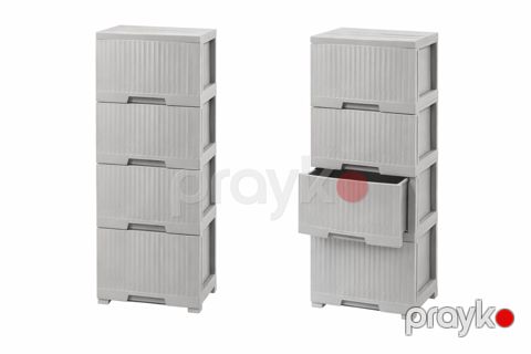 Rəf 5202, plastik, boz, 90x38x40 sm — Bakı