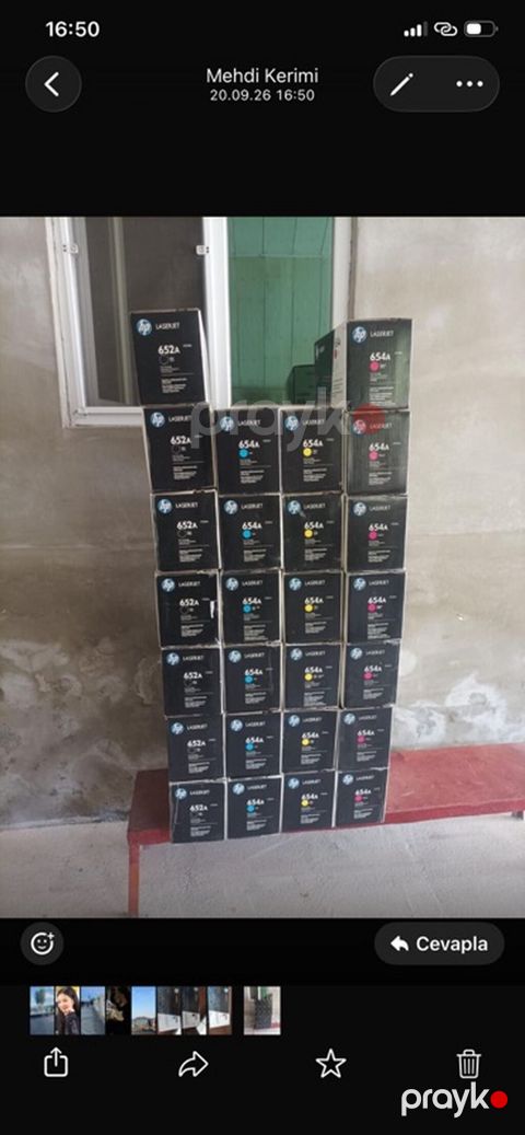 HP orjinal kartrick rəngli bir ədədi 600 azn qara bir ədədi 500 azn — Liman