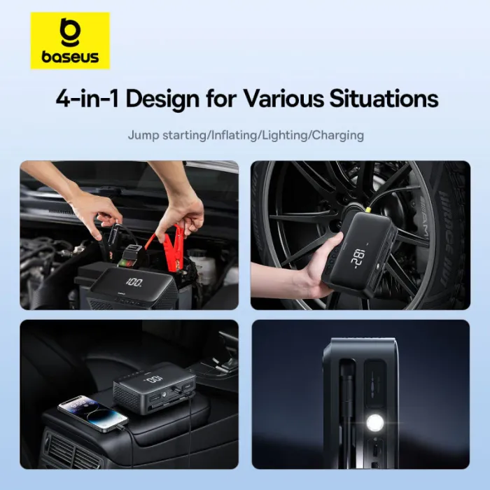 Baseus Super Energy Series 4-in-1 600A Avtomobil Jump Starter Qara — Mallar, Bakı (2)