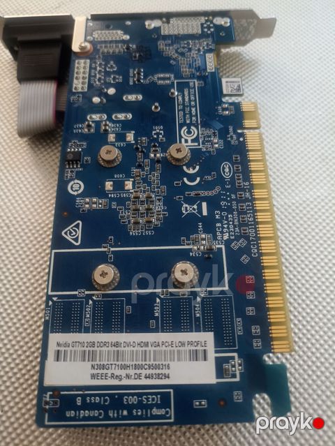Nvıdıa GeForce GT 710 qrafik kartı - Yaddaş: 2 GB DDR3 - Yaddaş — Bakı