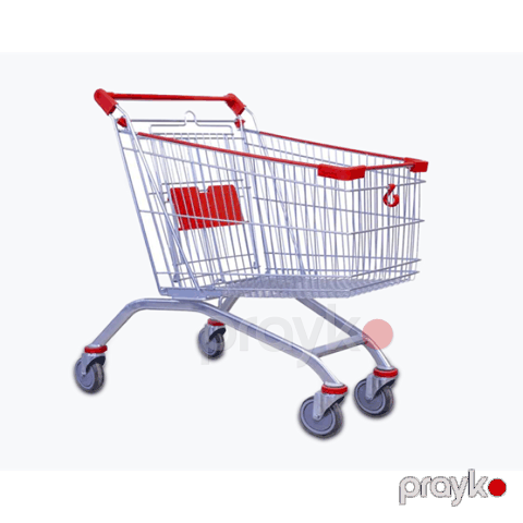 Market Arabası 180L – Böyük Tutumlu Supermarket Arabası — Bakı