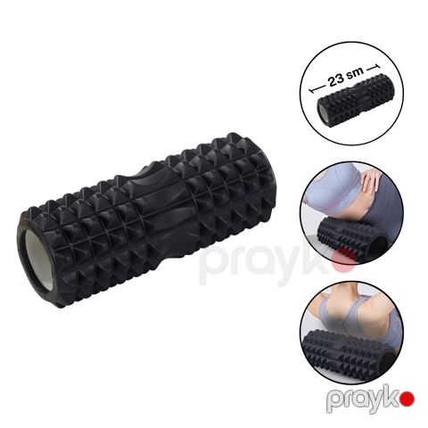 Tikanlı masaj roliki Gymnic 1004/2, qara, 23 sm — Bakı