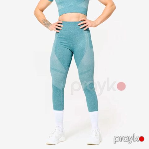 Qadınlar üçün leqqins Decathlon 8806975, yaşıl, elastan/poliamid/poliester, ölçü M — Bakı