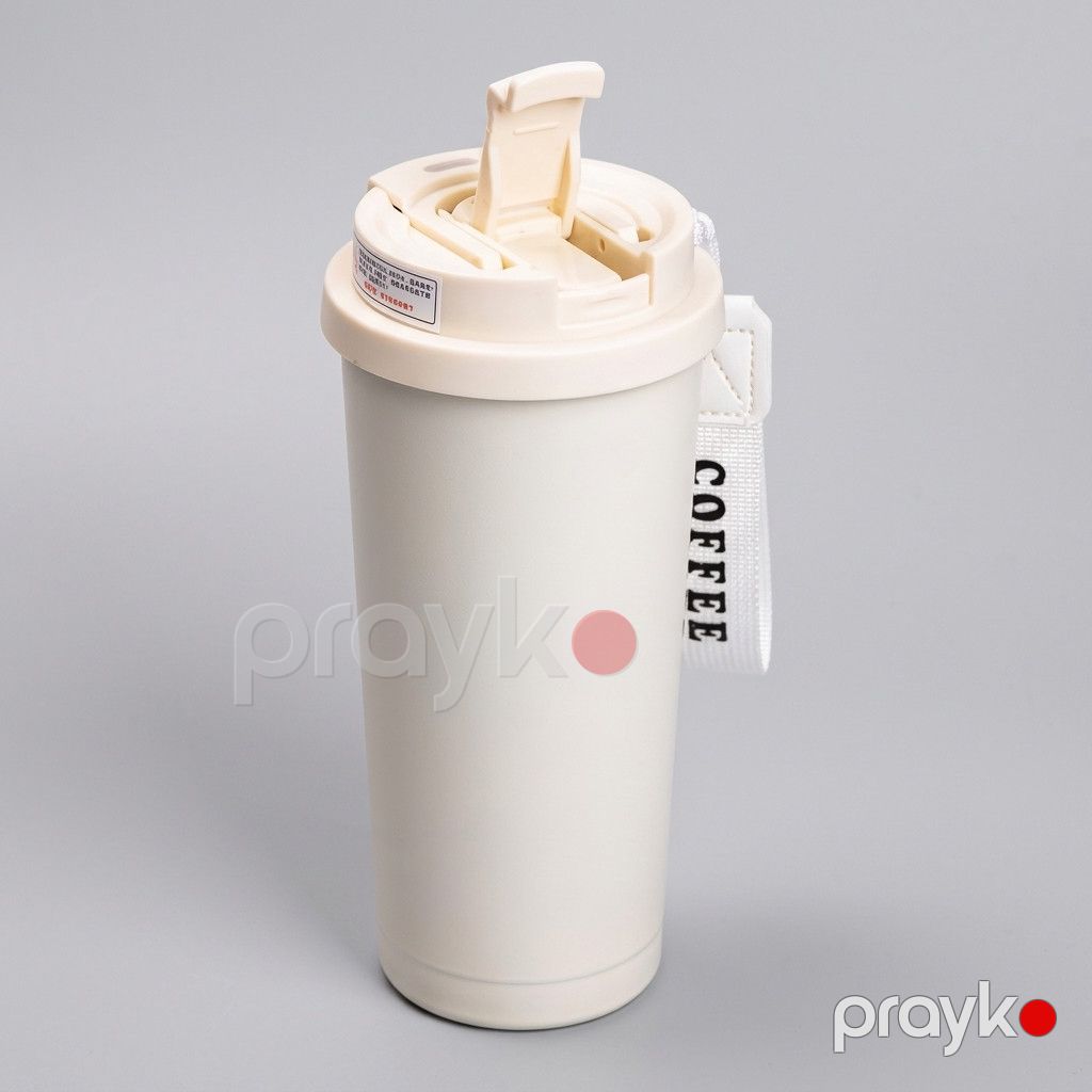 Termo fincan, 500 ml, Paslanmayan polad, Ağ — Mallar, Bakı (2)