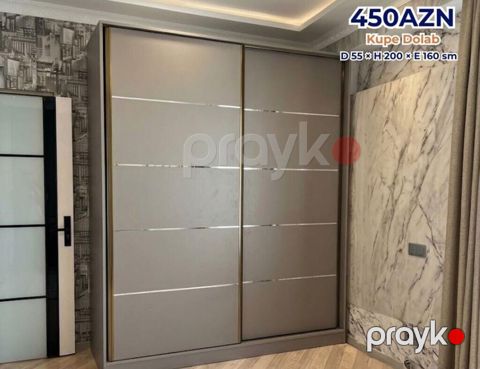 Kupe dolablar – sürüşkən qapılı, funksional və modern dizayn. Ölçü: D — Bakı