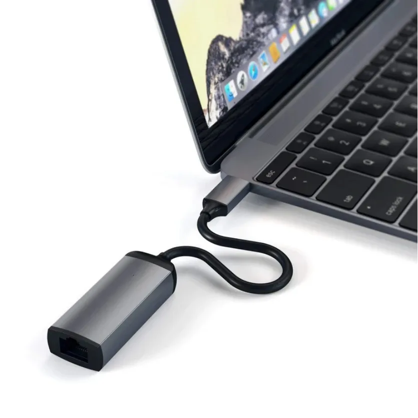 HUB Satechi Aluminum Type-C to Gigabit Ethernet Adapter Space Gray — Mallar, Bakı (4)