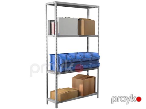 Stellaj Практик MS Strong 200/100x40/4, boz — Bakı