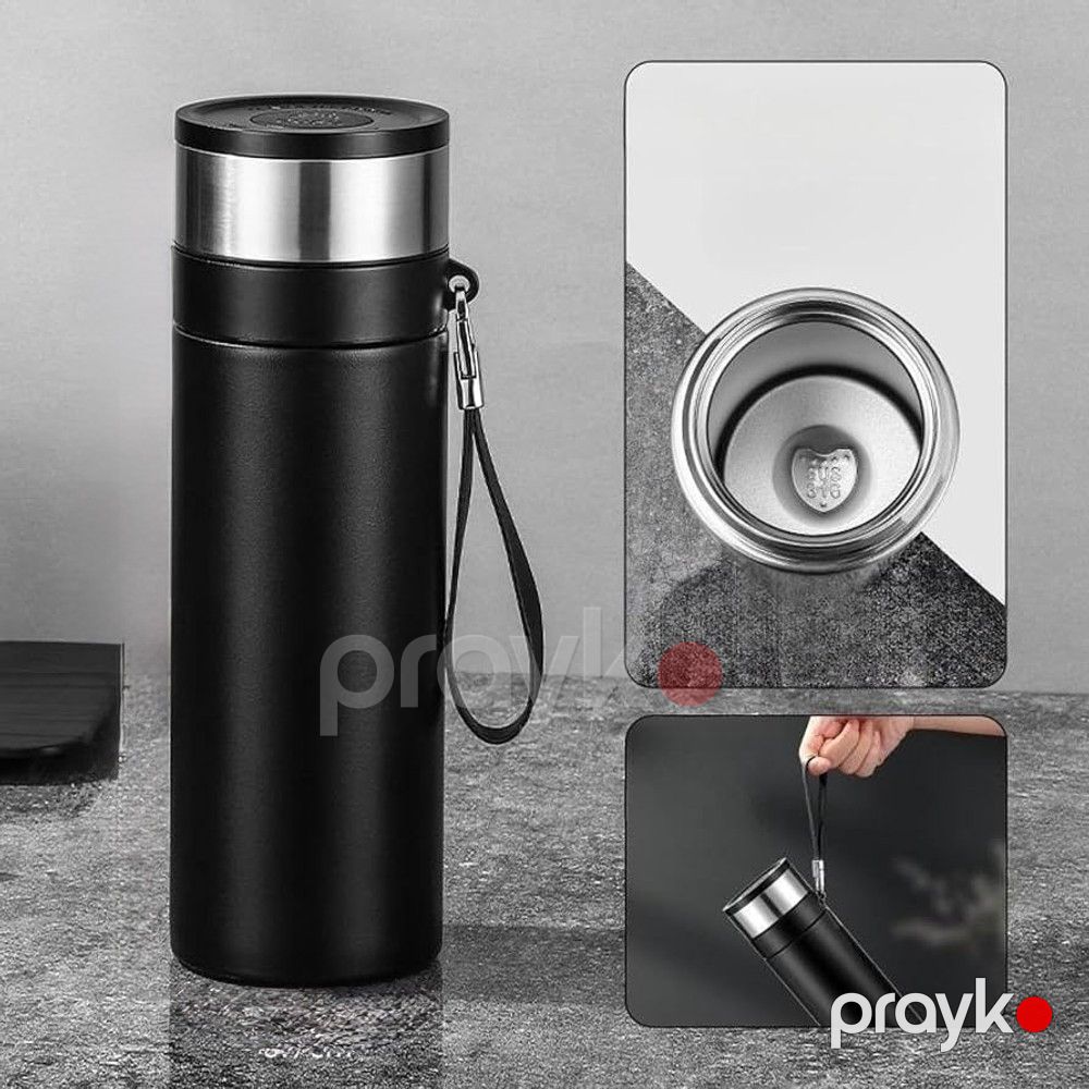 Termos CP090, paslanmayan polad, qara, 500 ml — Mallar, Bakı (2)