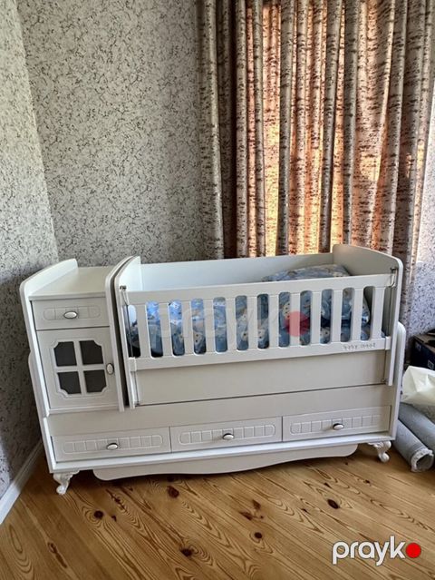 Uşaq mebel və aksesuar dəsti 1) Beşik – “baby mood” yazılı, ağ rəngli — Digah
