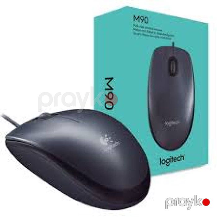 Logitech M90 910-001793 1000 DPI Simli Optik Kompüter Siçanı Black — Elektronika, Bakı (3)