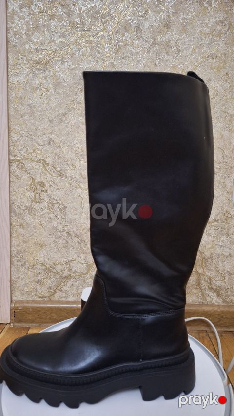 Çəkmə, Ölçü: 38, rəng - Qara, Yeni — Gəncə