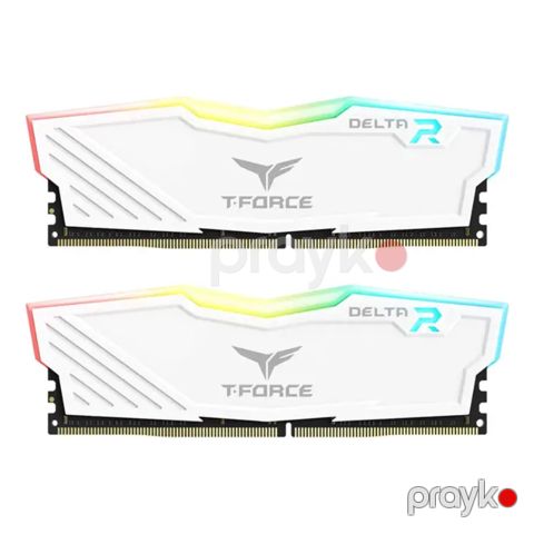 RAM t-force delta rgb 16GB (2x8GB) DDR4-3600 mhz CL18 udımm-whıte (TF4D416G3600HC18JDC01) — Bakı