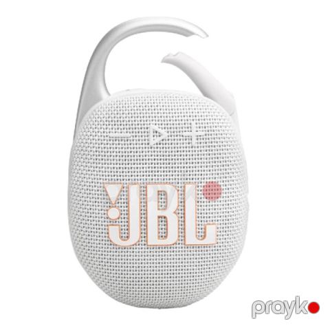 JBL Clip 5 Portable Bluetooth Speaker – White — Bakı