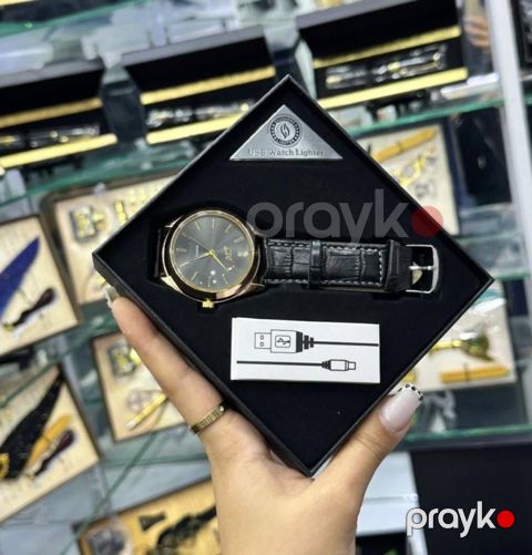 USB Watch Lighter qol saatı və USB-doldurulan alışqan — Bakı