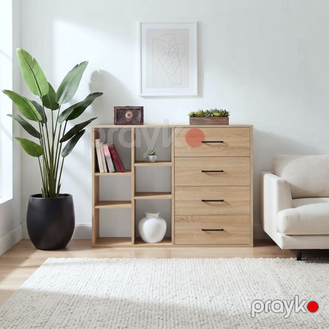 Komod 12597, Ldsp, 120x80x40 sm, sonoma — Bakı