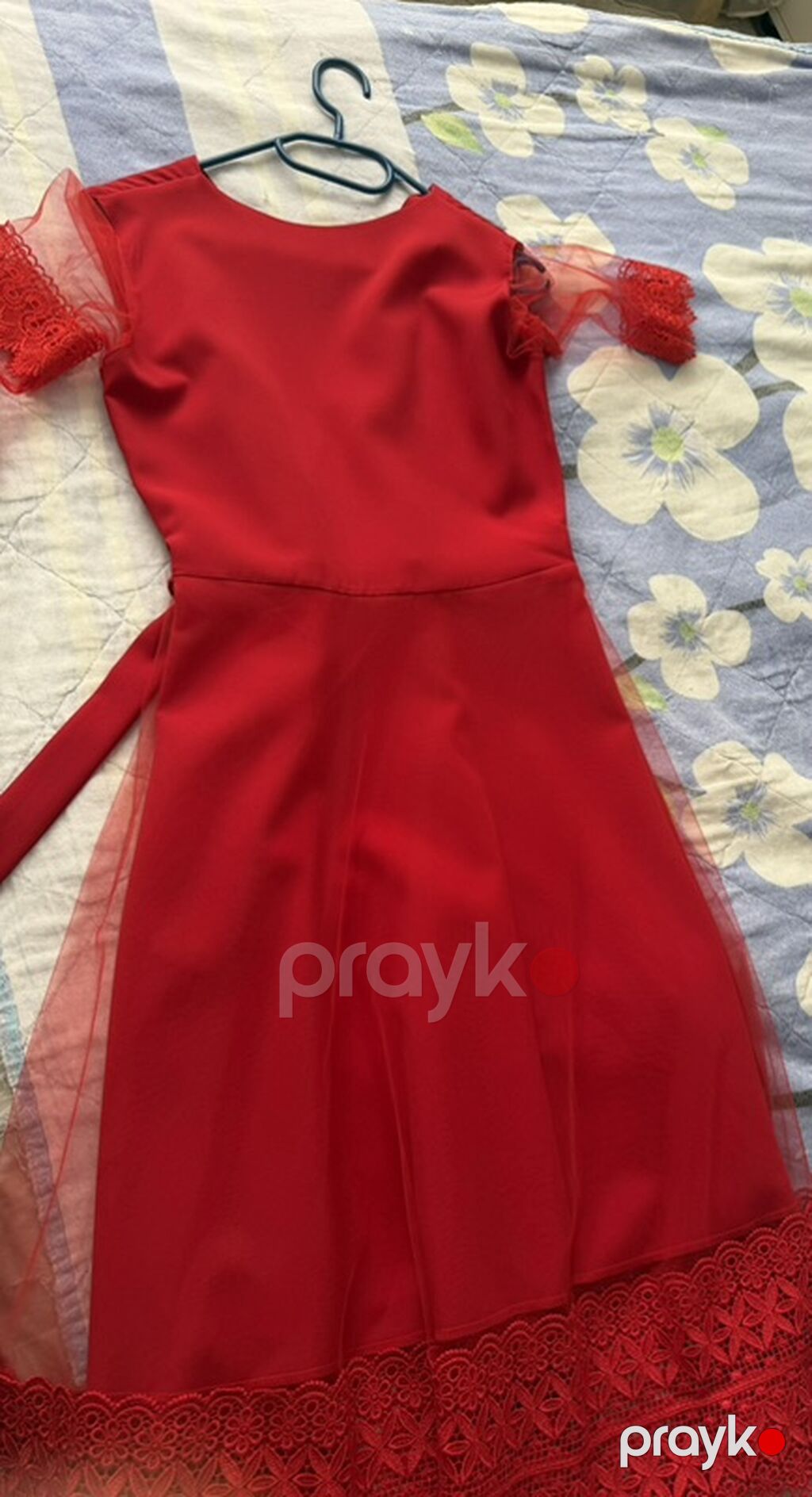Qırmızı don – Clarita Collection, ölçü 40 - Zərif qırmızı rəng — Axşam paltarları, Bakı (3)