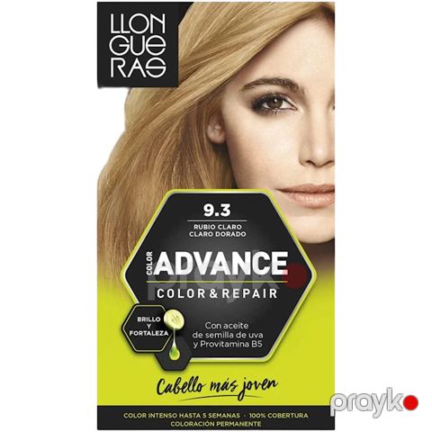 Permanent saç boyası Llongueras Color Advance No 9.3 Rubio Claro Claro Dorado 125 ml — Bakı