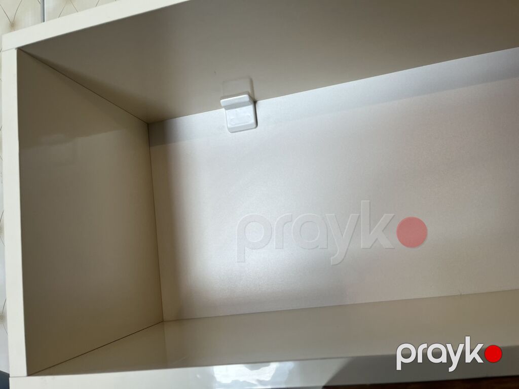 Ağ rəngli divar asma rəf - Material: MDF/laminat tipli taxta panel — Rəflər, Novxanı (3)